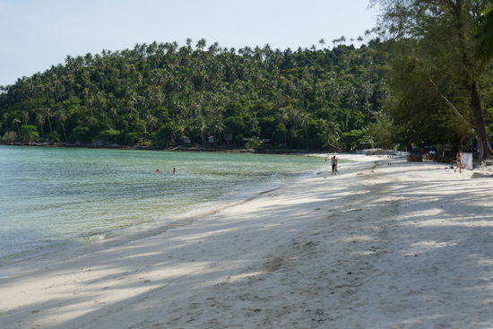 Es ist sehr wenig los hier, aber genau richtig für uns zum entspannen.