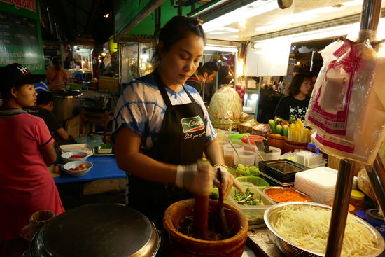 Ein Papaya Salat als Nachtmahl, war sehr lecker.