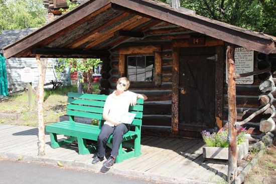 Historische Cabin im Pioneerpark
