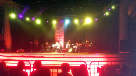 Die Bühne im Stadtgarten...