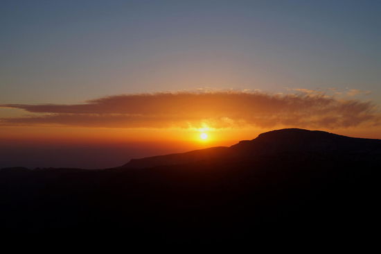 Sonnenuntergang, mit manueller Einstellung fotografiert .