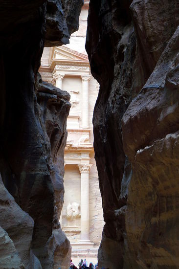 erster Blick auf das Khazne al-Firaun