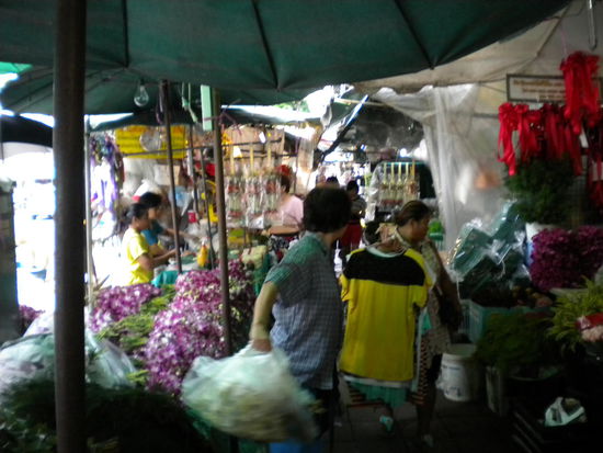 Blumenmarkt, so sah es zu beiden Seiten der Strasse aus.