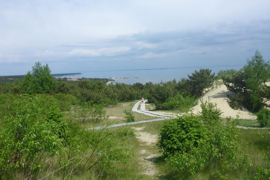 Blick von der Düne auf Nida und die Kurische Nehrung