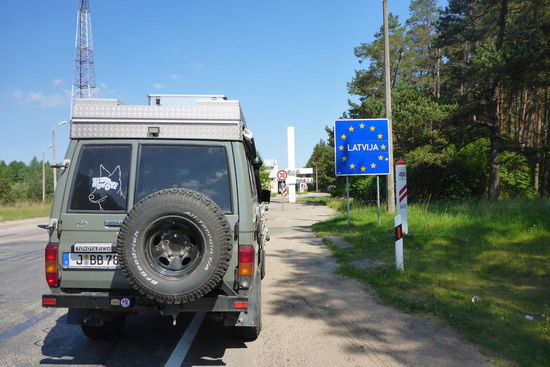 An der Grenze Litauen/Lettland
21.5.2014, 12.30; 1940 km