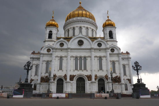 Christi-Erlöser-Kathedrale kurz vor einem heftigem Regenguß