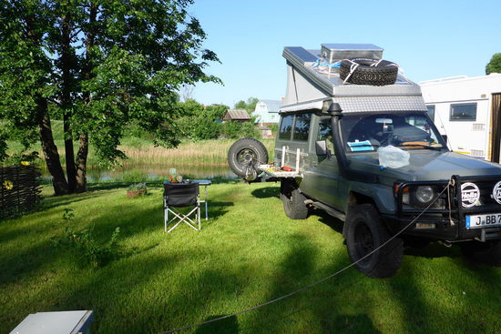 Camp-Idylle in Suzdal, dies soll für die nächsten Wochen die letzte sein