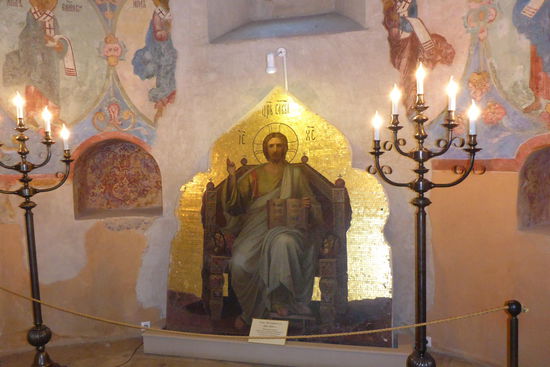 Eine Mosaik-Ikone in der Klosterkathedrale