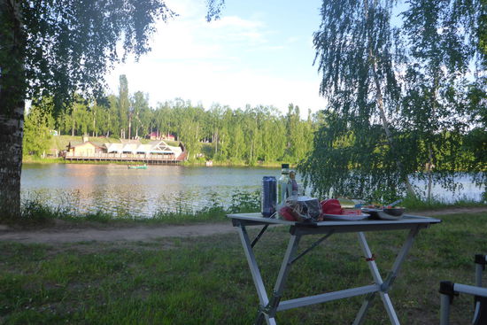 Morgenstimmung im Camp in Nizhniy Novgorod