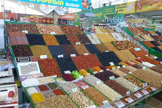 Markt in Novosibirsk ...