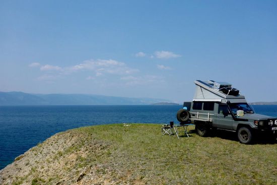 Camp für die nächsten Tage; links neben dem Toyo ...