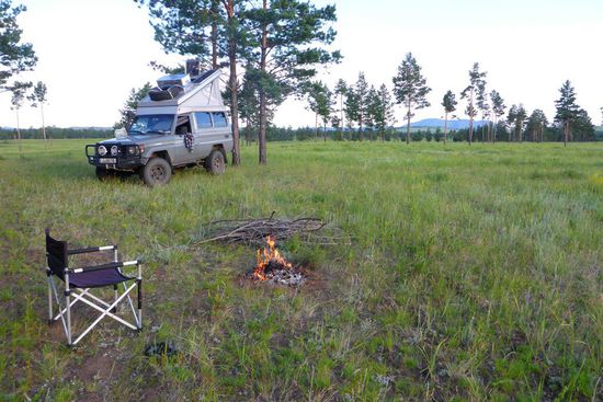 Das erste Camp in der Mongolei