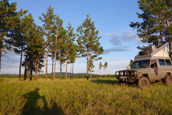 Abendstimmung im Camp