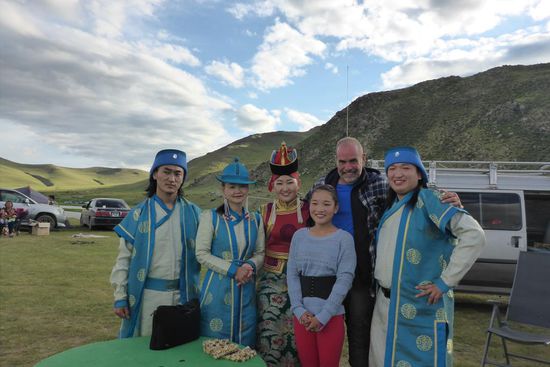 ... Gruppenbild mit Tourist