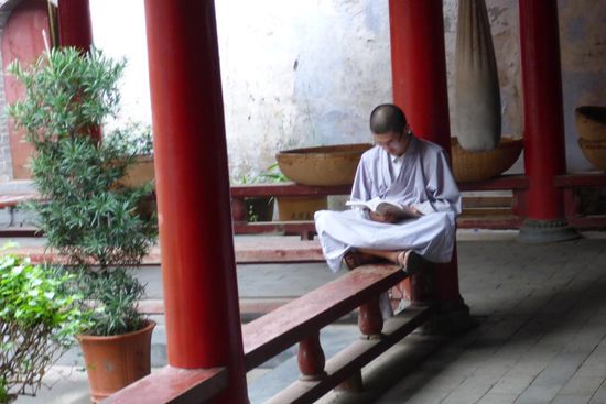 ... und studierender Mönch