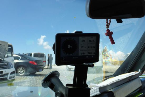 Der höchste Punkt der Reise: 4125 m üNN,
danke Toyo, daß Du uns bis hierher gebracht hast