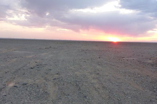 ... Sonnenuntergang im Camp