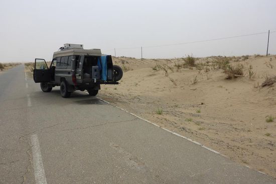 Luxus in der Wüste: Außendusche