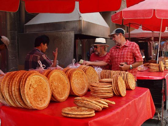 ... mit Wolle beim Bäcker