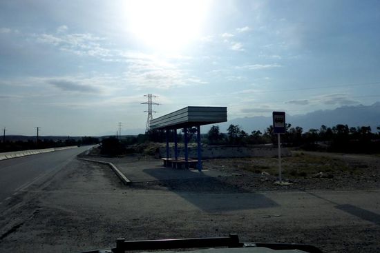 Kirgisische Bushaltestelle