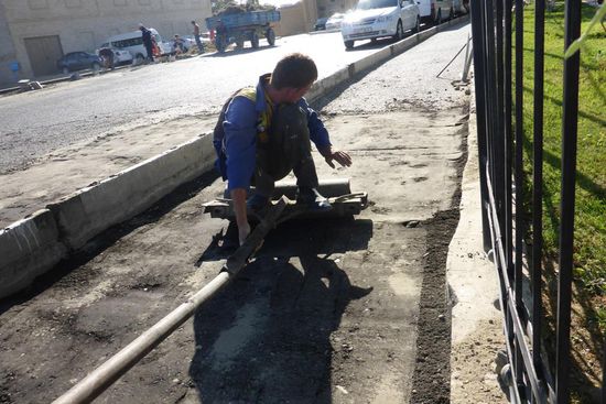 "Russische" Straßenwalze