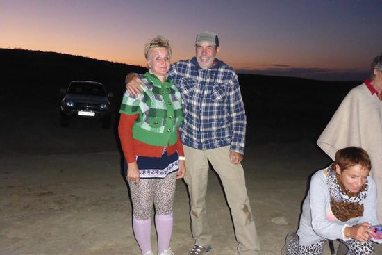 Natascha, eine unserer Guides, in eigenwilligem Outfit ...