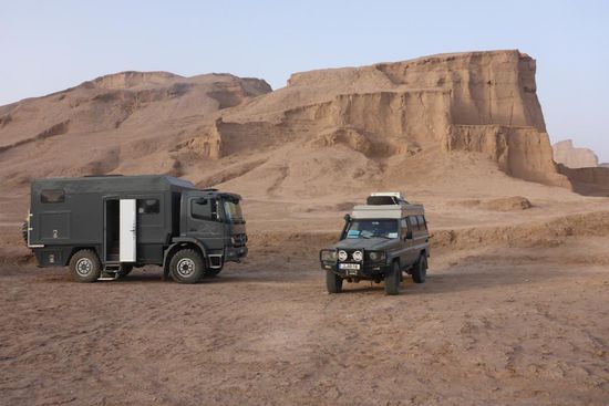 Camp in der Wüste Lut