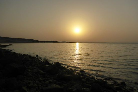 Sonnenaufgang im Camp bei Dezhgan,
westlich von Bandar Abbas