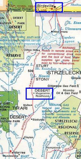 4 Wuesten durchquert man auf dem Track: Tirari Desert, Strezelecki Desert, Sturt Stony Desert und die Simpson Desert