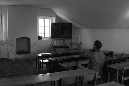 Sven drueckt wieder die Schulbank auf Highfield