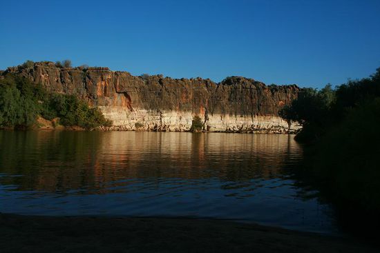 Im Fritzroy Crossing besuchgten wir eine schoene Schlucht