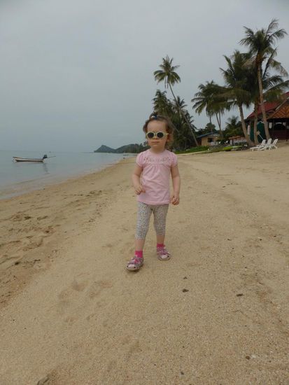 Erste Strandinspektion - bei bewölktem Wetter