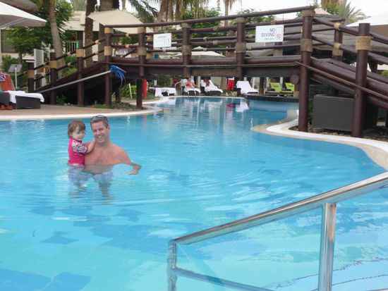 Letzter Pooltag genießen