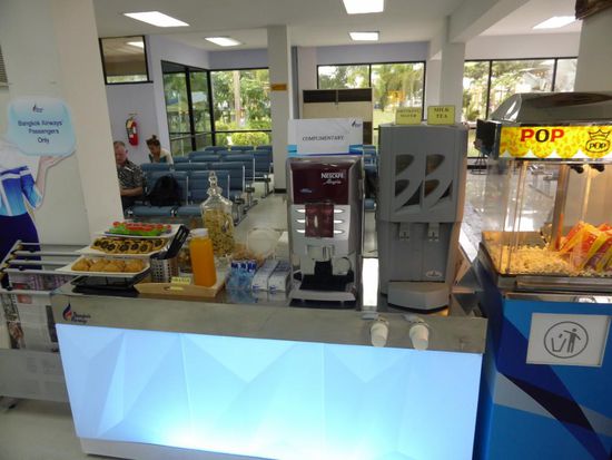 Kleine Snackbar vor dem Abflug - kostenlos