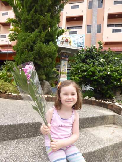 Mit Blümchen hat mich Elisa überrascht!