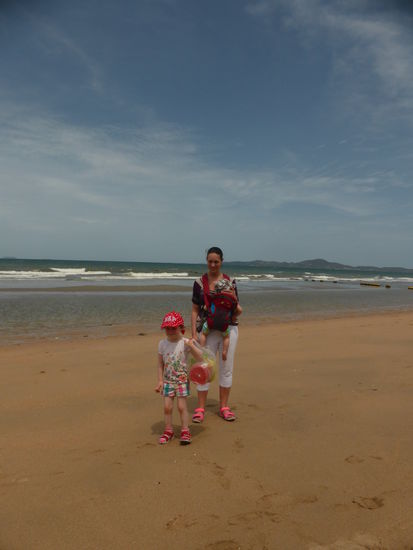 Am Dongtan Beach... 300m von unserem Haus!