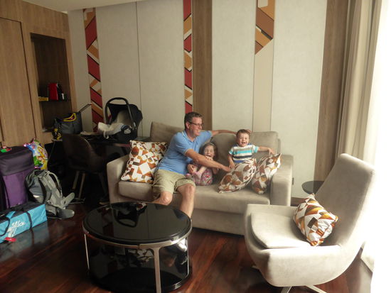 Schlafcouch für Elisa... die 3 nach unserer Anreise in Partystimmung