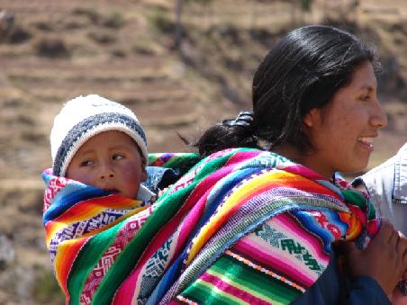 Der typische "Kinderwagen" der Indigenas.
