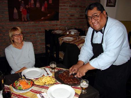 Wir liessen uns aber das Bife de Lomo von "unserem Ruben" teilen.