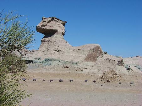 Die Sphinx von Ischigualasto.