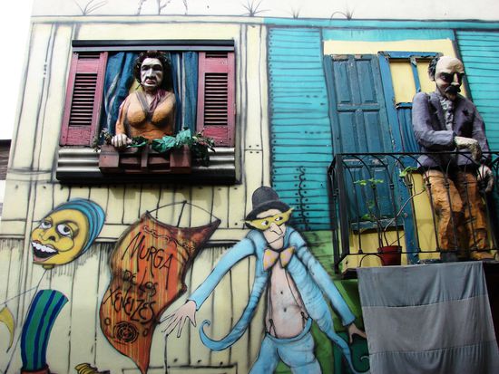 Hauswand in La Boca