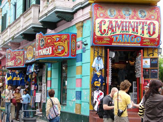 Der Tango wurde hier "geboren" und wird entsprechend vermarktet.