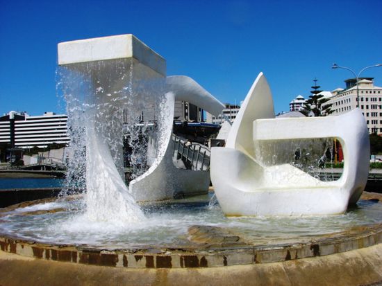 Brunnen in Wellington Harbour.