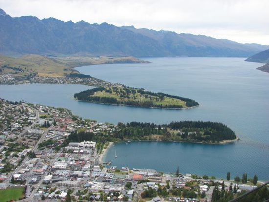 Queenstown am Lake Wakatipu von Bob's Peak.