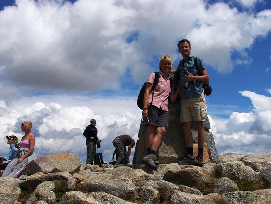 Am Gipfel des Mt. Kosciuszko.