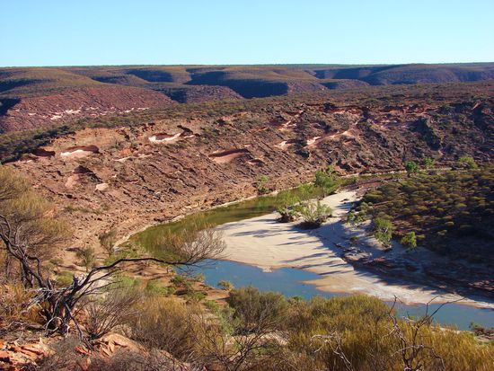"The Loop": der Murchison River macht hier eine grosse Schleife.