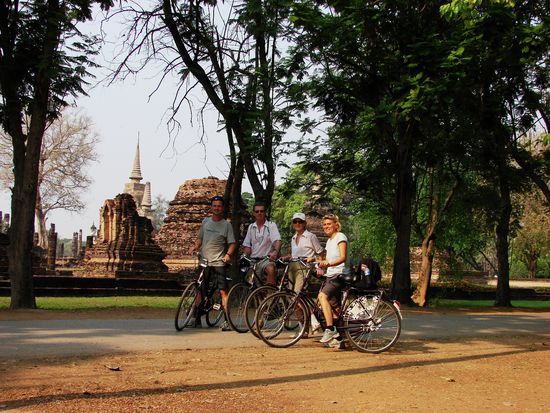 Radln in Thailand: schweisstreibend