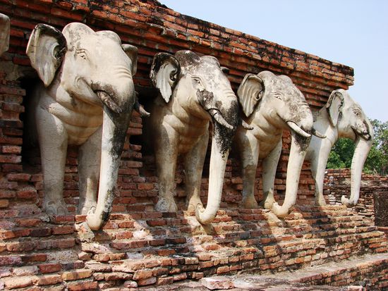 Seit Jahrhunderten sind Elefanten ein Glueckssymbol in Asien.