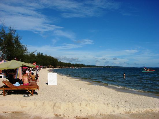 Blick ueber den Ochheuteal Beach.