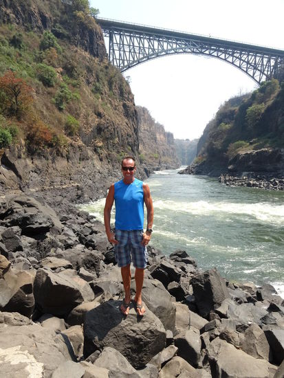 Die Brücke, die Sambia und Simbabwe verbindet